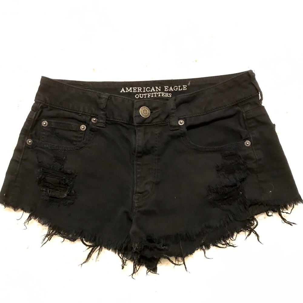 American Eagle Black Denim Shorts